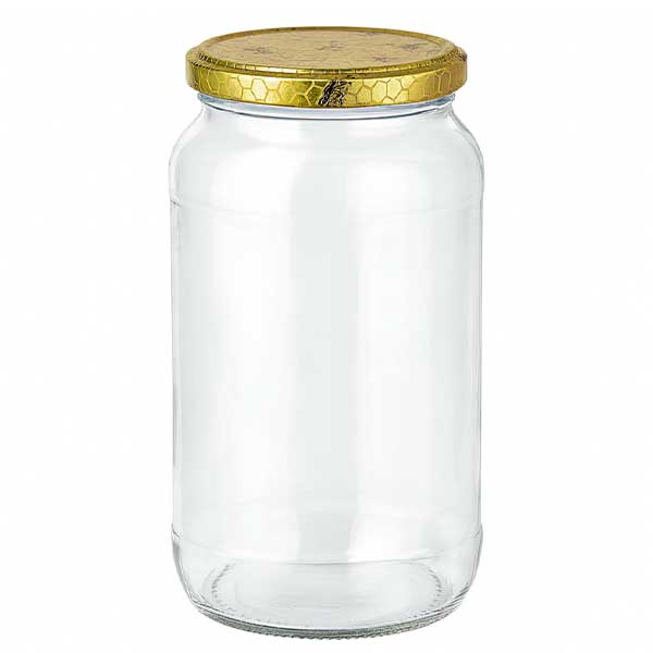 1062ml kulatá sklenice + víčko BasicSeal voština UNiTWIST