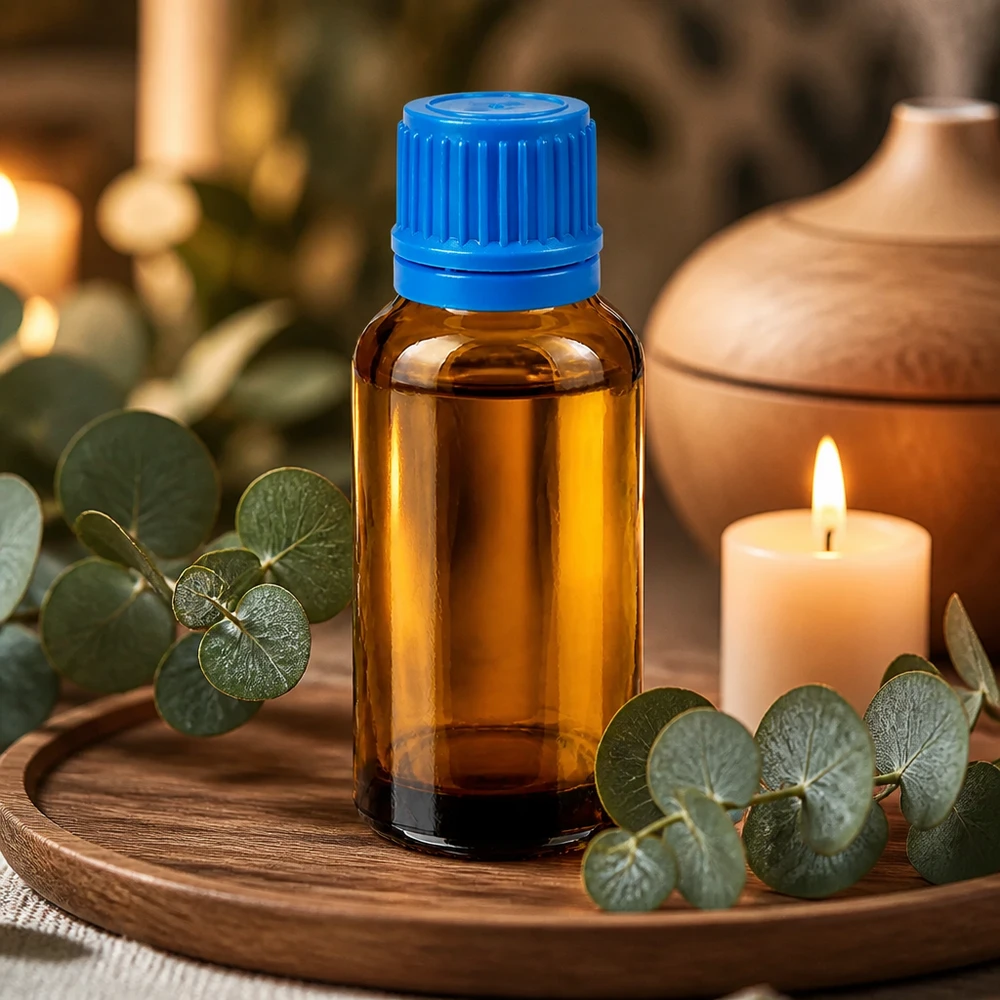 30ml láhev 11mm šroubovací uzávěr modrý tamper evidentní uzávěr BrownLine UT18/30 30ml BrownLine Glasflasche mit 11mm Öffnung und blauem Schraubverschluss für Pharmazie