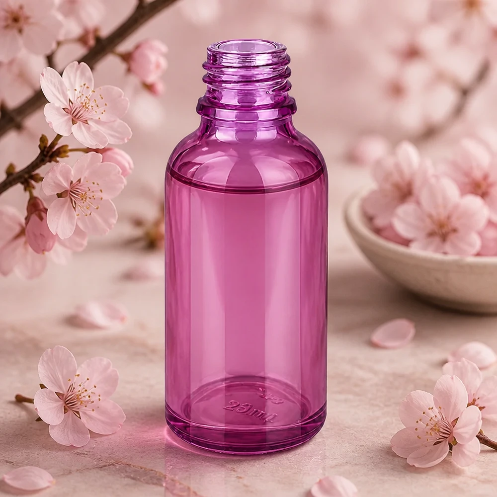 30ml lékárenská lahvička PurpleLine UT18/30 UNiTWIST se sklem. 30ml violette PurpleLine Glasflasche mit glatter Oberfläche optimal für individuelle Etikettierung