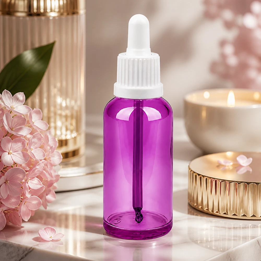 Hygienische 50ml Pipettenflasche mit auslaufsicherem Verschluss für Labor und Kosmetikbereich