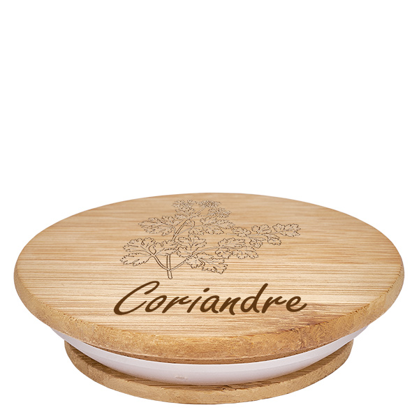 Couvercle en bois "Coriandre" pro WECK RR60 Couvercle en bois "Coriandre" pro WECK RR60