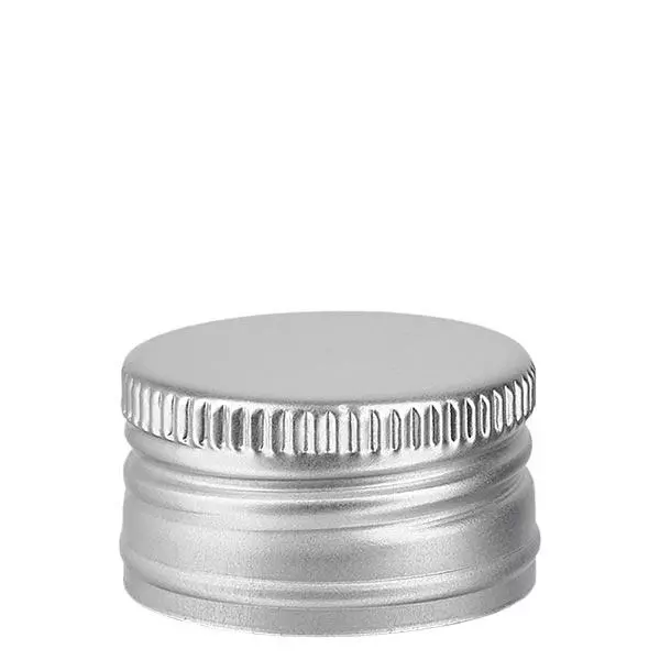 Šroubovací uzávěr polypropylen 24 mm stříbrný hliníkový standard. Šroubovací uzávěr polypropylen 24 mm stříbrný hliníkový standard.