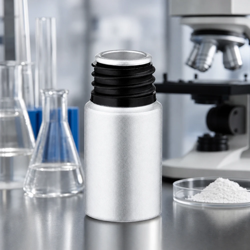 Wiederverwendbare 10ml Aluflasche mit gebeizter Oberfläche für Pharmazie und Forschung