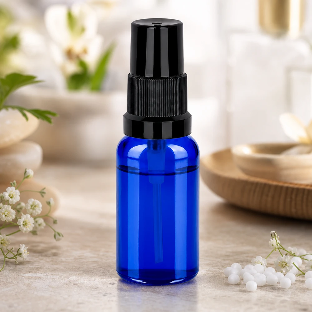 Nachfüllbare 20ml Sprayflasche schwarz STD BlueLine UT18/20 für umweltbewusste Anwendung