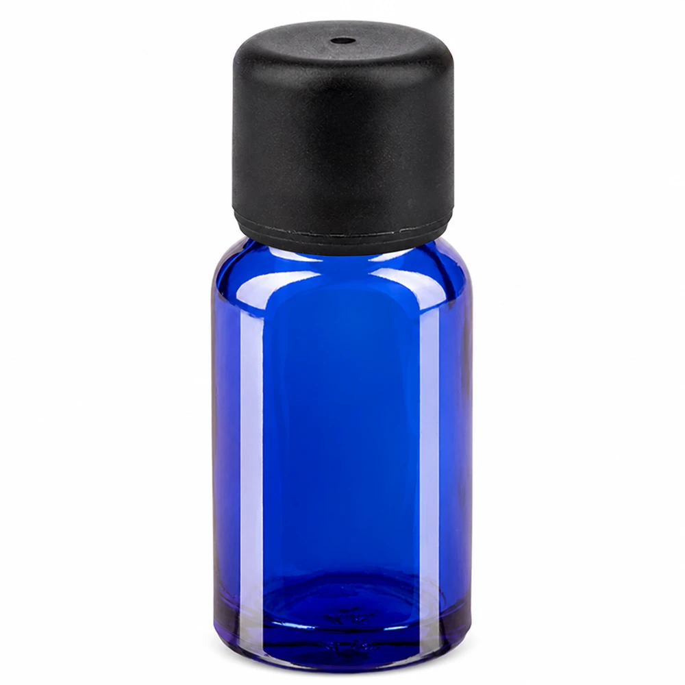 10ml lahvička 11mm šroubovací uzávěr černý BlueLine UT18/10. 10ml lahvička 11mm šroubovací uzávěr černý BlueLine UT18/10.