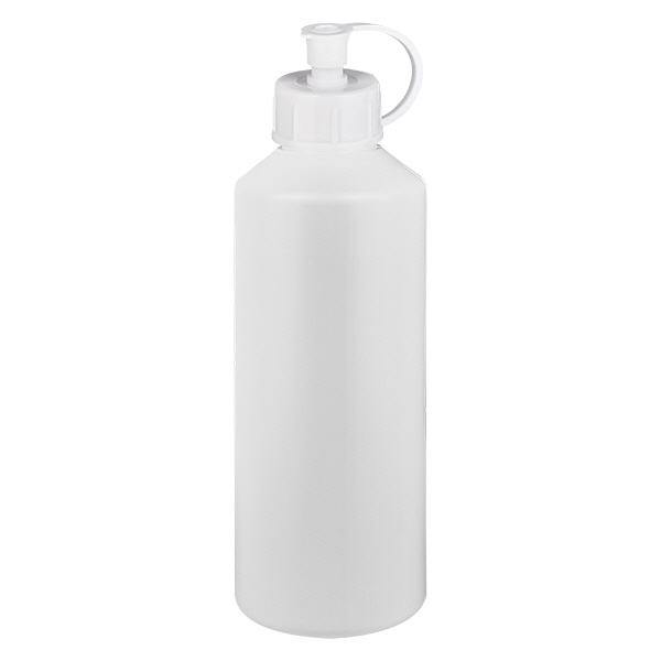 Lékárenská láhev HDPE 100ml bílá s rozprašovacím uzávěrem Lékárenská láhev HDPE 100ml bílá s rozprašovacím uzávěrem