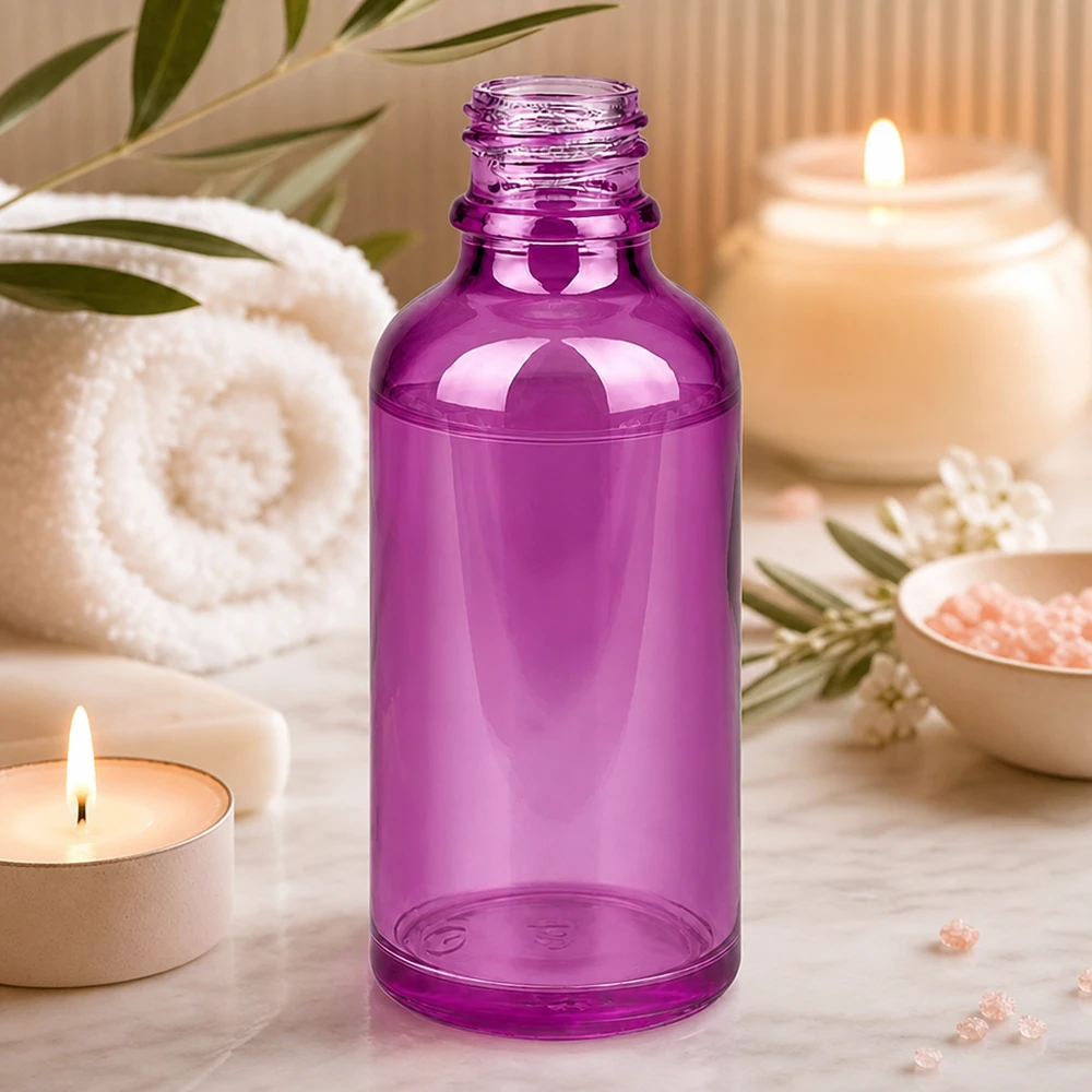 Premium Glasflasche PurpleLine UT18/50 50ml mit innovativem UNiTWIST für sichere Lagerung