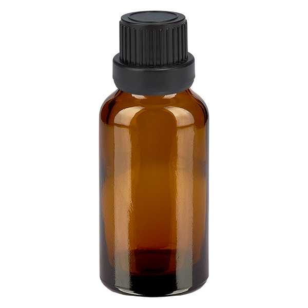 20ml l&#225;hev 11mm &#353;roubovac&#237; uz&#225;v&#283;r &#269;ern&#253; tamper evident uz&#225;v&#283;rII BrownLine UT18/20