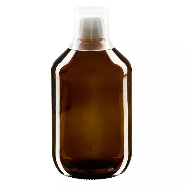 500ml lahvička na léky hnědá, s uzávěrem proti manipulaci s dávkovacím kalíškem 30ml ApoGlas 500ml lahvička na léky hnědá, s uzávěrem proti manipulaci s dávkovacím kalíškem 30ml ApoGlas