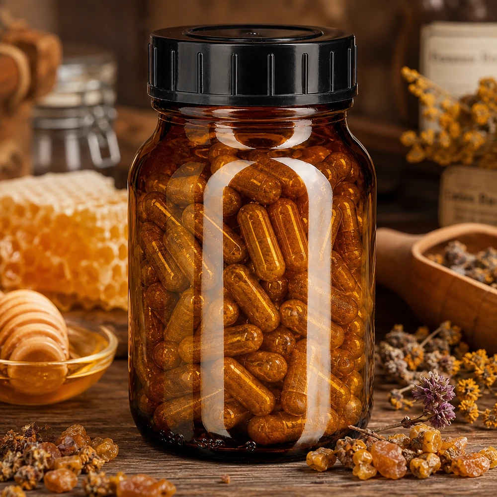 250ml láhev se širokým hrdlem jantarové sklo se šroubovacím uzávěrem.