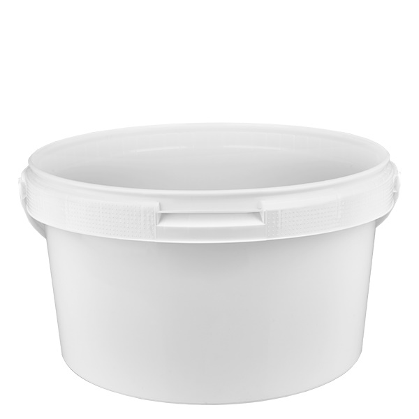 Bílé plastové vědro z polypropylenu o objemu 3,5 l bez víka Bílé plastové vědro z polypropylenu o objemu 3,5 l bez víka