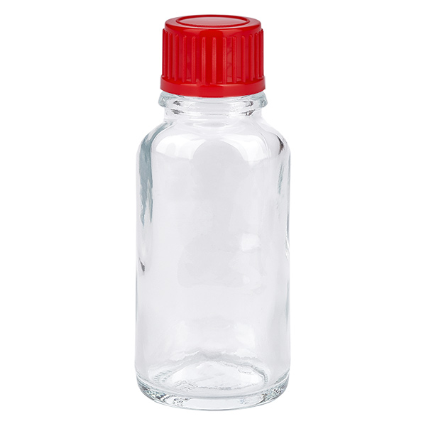 20ml láhev 11mm šroubovací uzávěr červená Standard ClearLine UT18/20 20ml láhev 11mm šroubovací uzávěr červená Standard ClearLine UT18/20