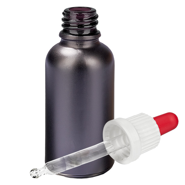 30ml pipetovací láhev bílá/červená s uzávěrem proti neoprávněné manipulaci BlackLine UT18/30