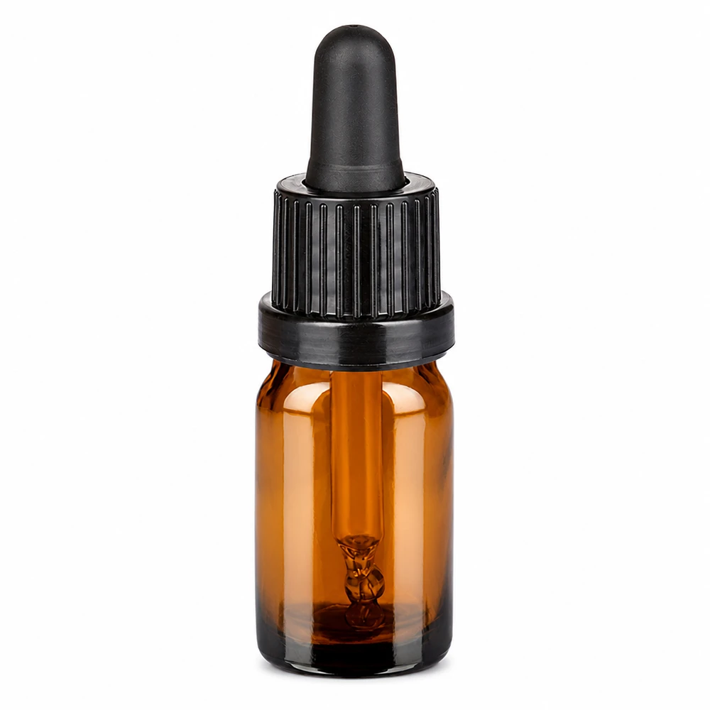 5ml pipetovací láhev černá s uzávěrem proti neoprávněné manipulaci BrownLine UT18/5 Professionelle 5ml Glasflasche mit Pipette für Labor und Apotheke in Braun
