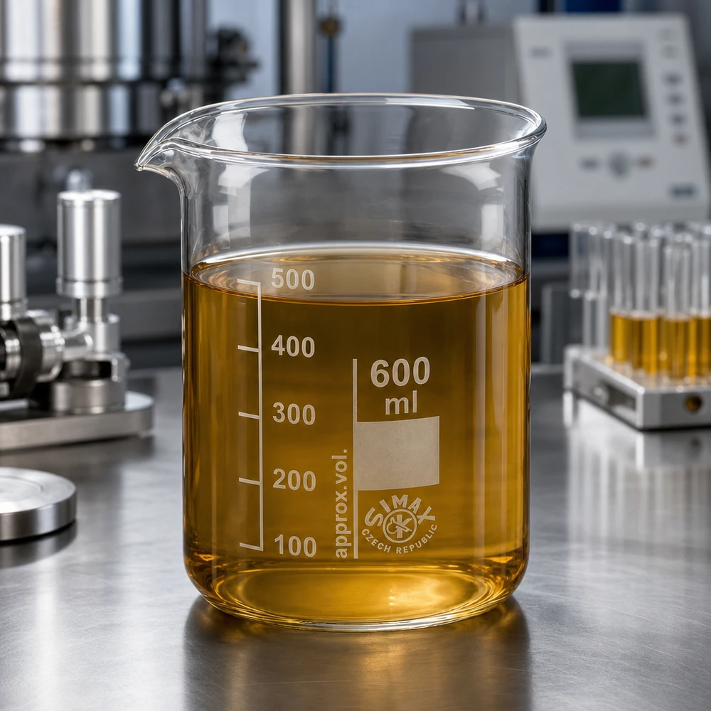 Kádinka 600 ml z borosilikátového skla, nízký tvar Ergonomisches Becherglas 600ml niedrige Form mit optimaler Griffigkeit für sichere Handhabung