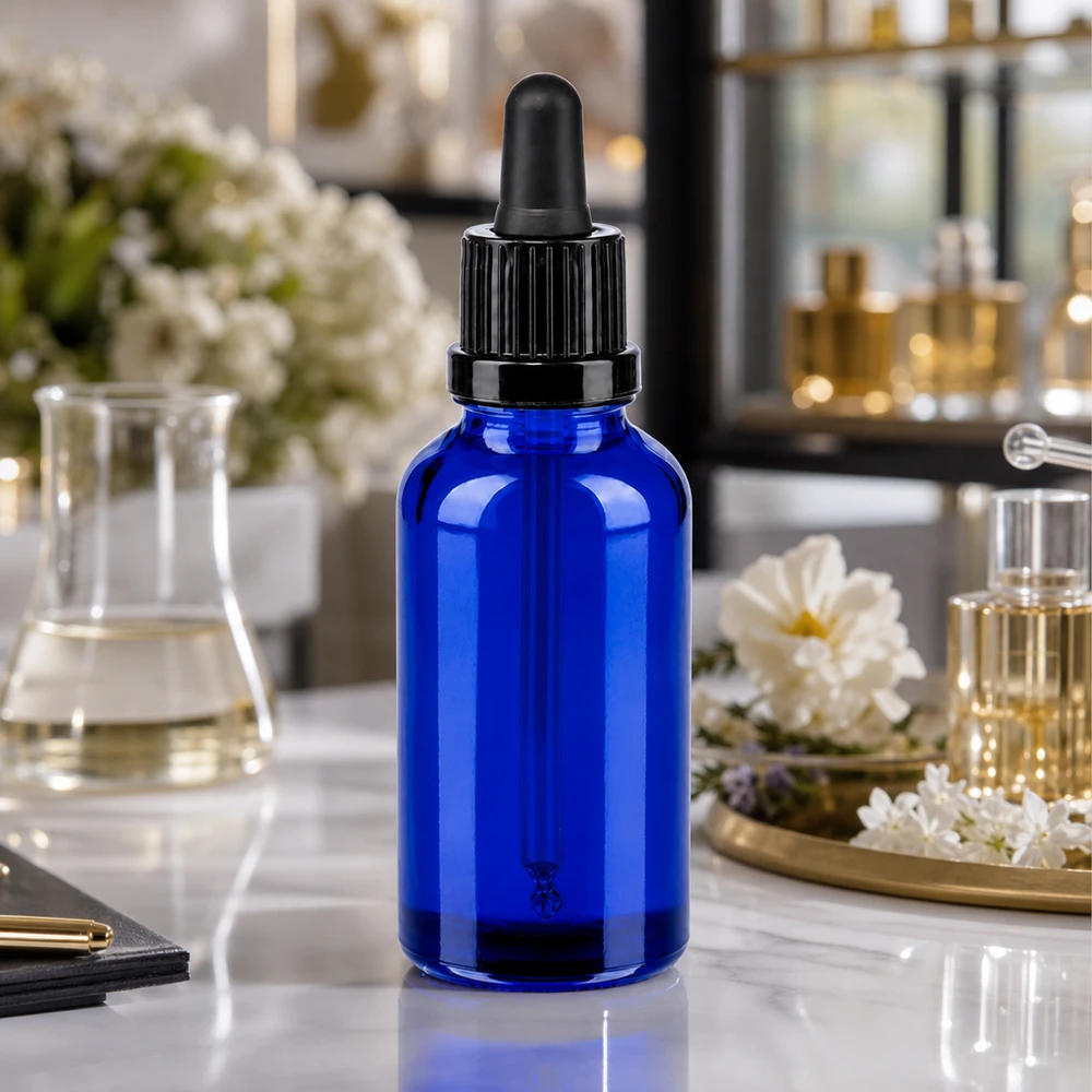 30ml pipetovací láhev černá se zajištěným uzávěrem BlueLine UT18/30 Professionelle 30ml Pipettenflasche BlueLine für hygienische Aufbewahrung von Flüssigkeiten