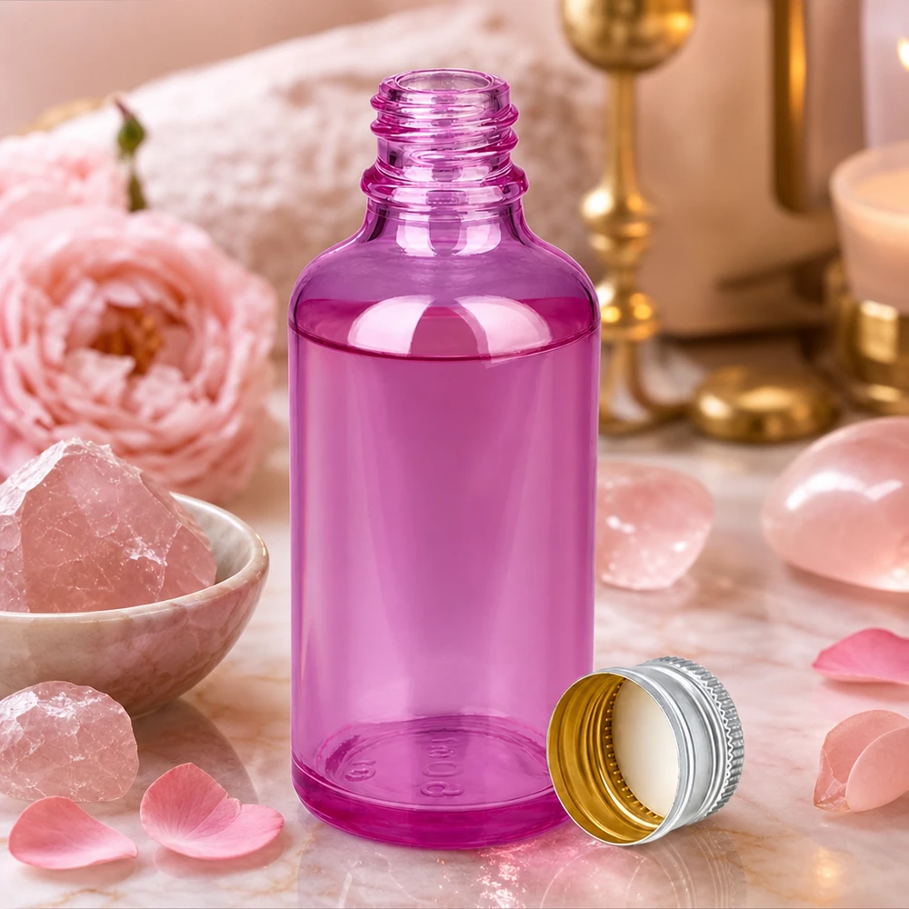 50ml Purple Glasflasche mit korrosionsfreiem Aluverschluss für langfristige Lagerung von Naturprodukten