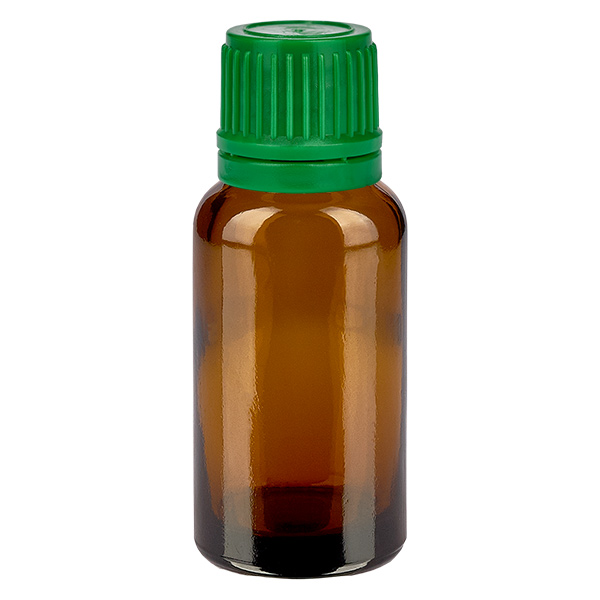 20ml l&#225;hev 11mm &#353;roubovac&#237; uz&#225;v&#283;r zelen&#225; s tamper-evidentn&#237;m uz&#225;v&#283;rem BrownLine UT18/20