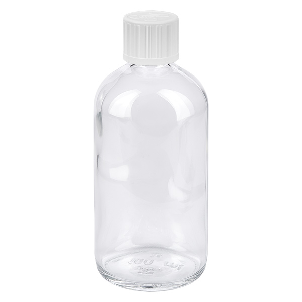 100ml lahvi&#269;ka s kap&#225;tkem 1,2 mm b&#237;l&#225; standardn&#237; uz&#225;v&#283;r s d&#283;tskou pojistkou ClearLine UT18/100