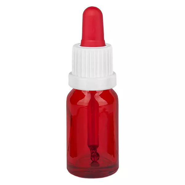 10ml pipetovací lahvička bílá/červená s tamper-evidentním uzávěrem RedLine UT18/10 10ml pipetovací lahvička bílá/červená s tamper-evidentním uzávěrem RedLine UT18/10