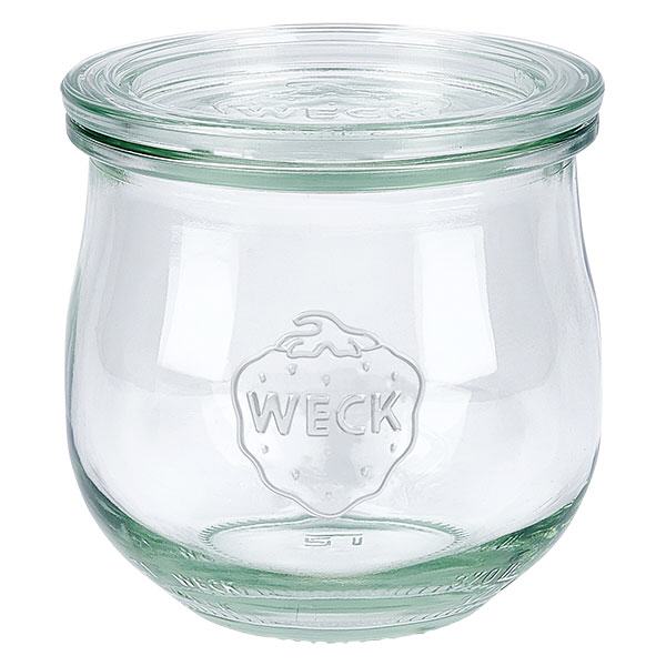370ml tulipánová sklenice se skleněným víčkem WECK RR80 WECK Tulpenglas 370ml mit Glasdeckel RR80 Einmachglas transparent für Konservierung und Aufbewahrung