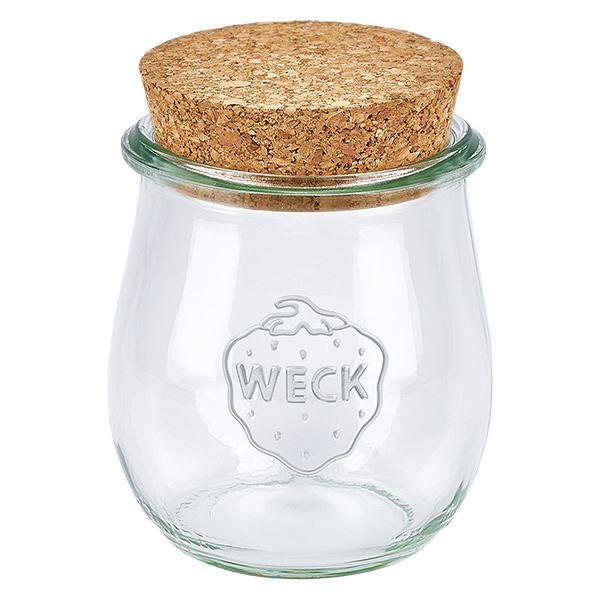 220ml tulip&#225;nov&#225; sklenice WECK RR60 s korkem p&#345;&#237;rodn&#237;