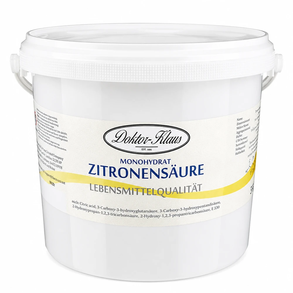 Kyselina citronová 5kg Doktor-Klaus Doktor-Klaus Zitronensäure 5kg in wiederverschließbarem weißem Eimer
