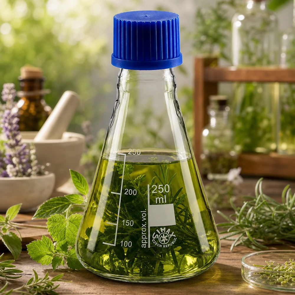 Erlenmeyerova baňka 250ml se šroubovacím uzávěrem Wissenschaftlicher Erlenmeyerkolben 250ml mit präziser Skalierung für Forschung und Analyse