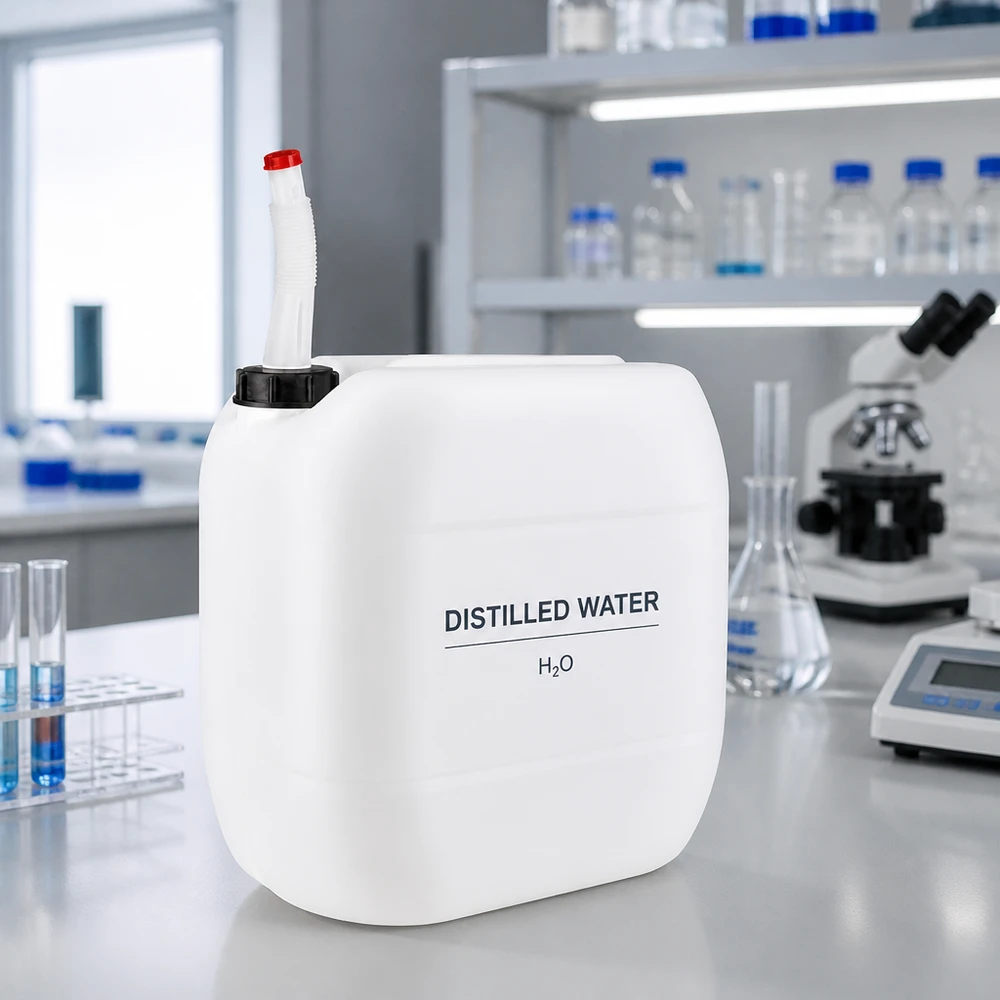 Kanystr o objemu 30 litrů s výpustnou trubkou Flex Lebensmittelechter 30 Liter Kanister mit Flex-Rohr für Wasser und Chemikalien