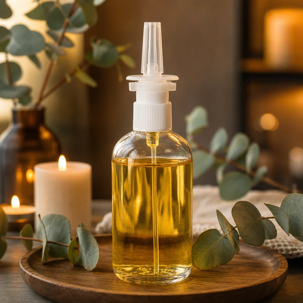 100ml lahvička na nosní sprej bílá/průhledný standardní uzávěr ClearLine UT18/100 Befüllbare 100ml Nasensprayflasche ClearLine für Naturkosmetik und Aromatherapie