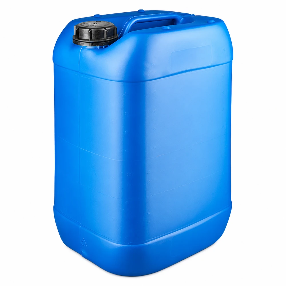Kanystr 25 litrů modrý se šroubovacím uzávěrem s pojistkou proti otevření. Blauer 25 Liter Wasserkanister mit schwarzem OV Schraubverschluss lebensmittelecht