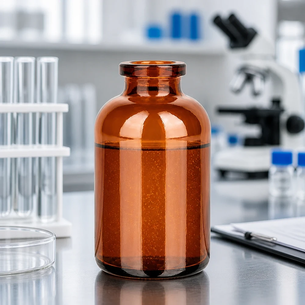 Injekční lahvička z jantarového skla 30ml Medizinische Braunglas-Injektionsflasche 30ml zur Lagerung lichtempfindlicher Wirkstoffe