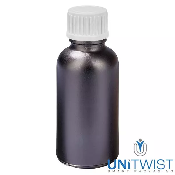 30ml lahvička s kapátkem 0,9 mm bílá standardní uzávěr BlackLine UT18/30
