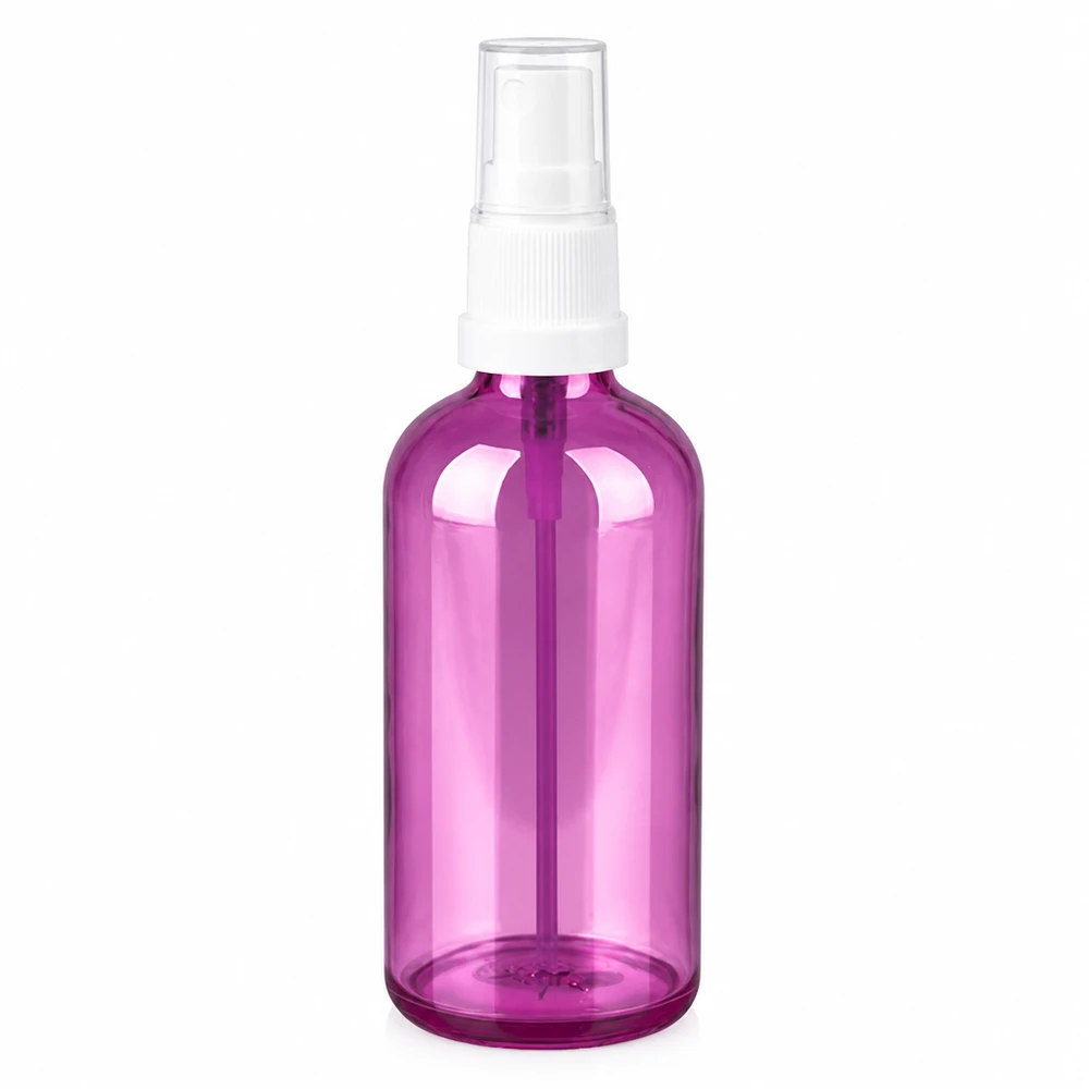 Leere Sprayfl lila durchsichtig 100ml zum Befüllen mit Reinigungsmittel oder Toner