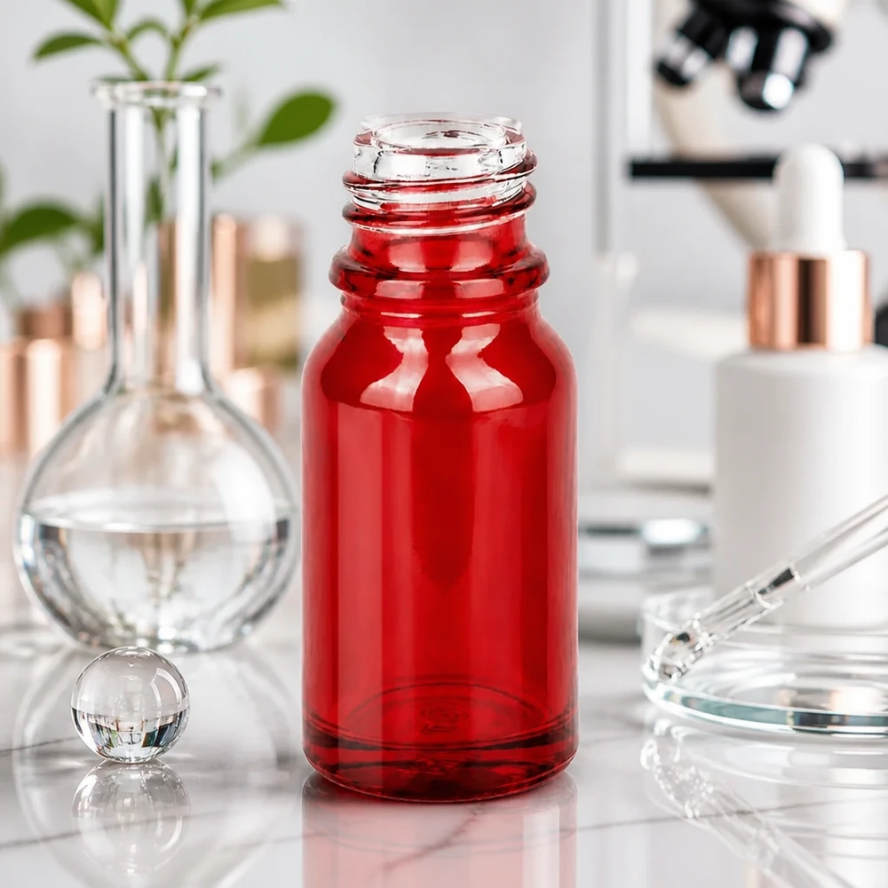 10ml lékárenská lahvička RedLine UT18/10 UNiTWIST Hochwertige 10ml Glasflasche RedLine mit innovativem UNiTWIST UT18/10 für optimale Dichtigkeit