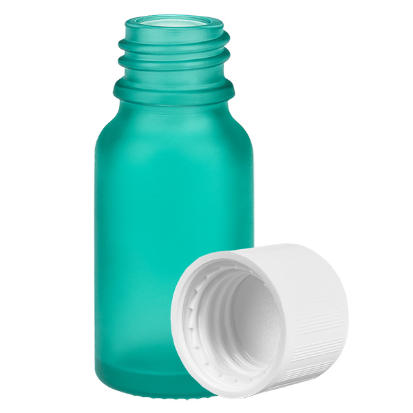 10ml láhev 11mm šroubovací uzávěr bílý standardní dětská pojistka GreenLine UT18/10 10ml láhev 11mm šroubovací uzávěr bílý standardní dětská pojistka GreenLine UT18/10