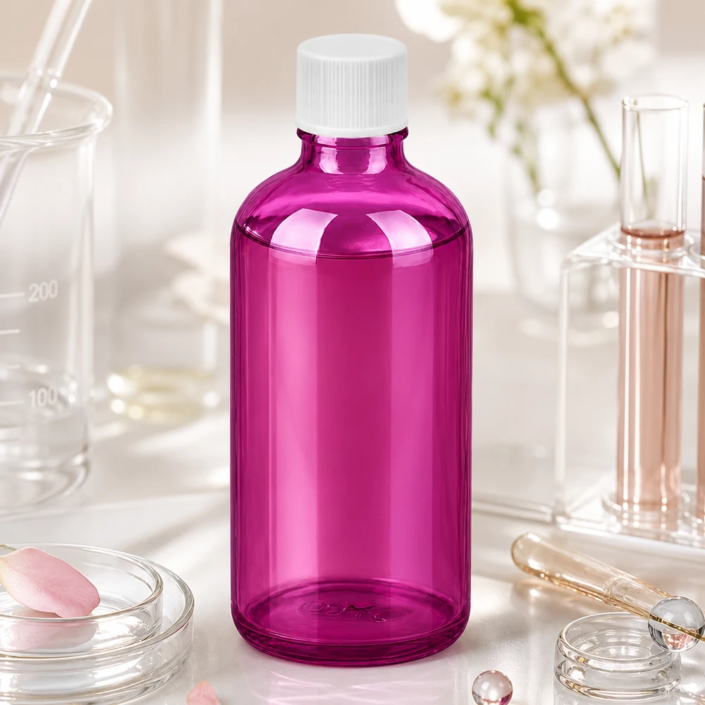 100ml lahvička 11mm se šroubovacím uzávěrem bílá standardní PurpleLine UT18/100 100ml Purple Flasche mit 11mm SV Verschluss optimal für kleine Chargen und Testformulierungen