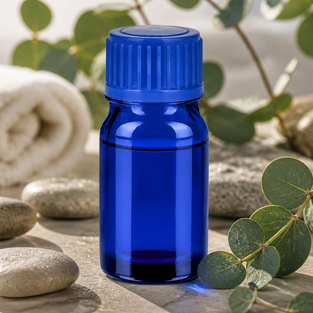 5ml láhev 11mm šroubovací uzávěr modrý Standard BlueLine UT18/5 Handliche 5ml blaue Flasche mit ergonomischem Design für mobile Anwendungen unterwegs