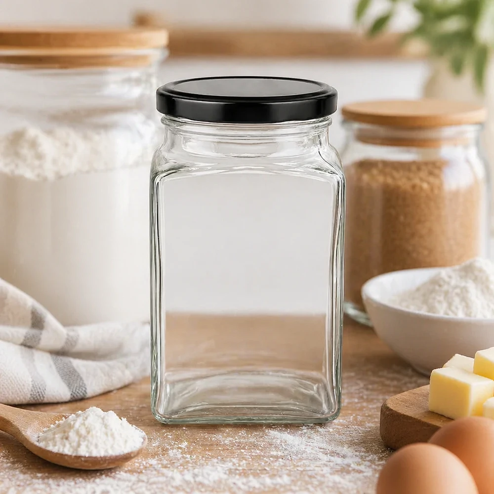 260ml tetra sklenice s víčkem BasicSeal černá UNiTWIST