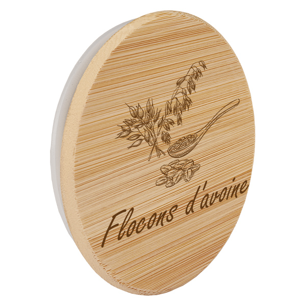 Couvercle en bois "Flocons d'avoine" pro WECK RR100 Couvercle en bois "Flocons d'avoine" pro WECK RR100