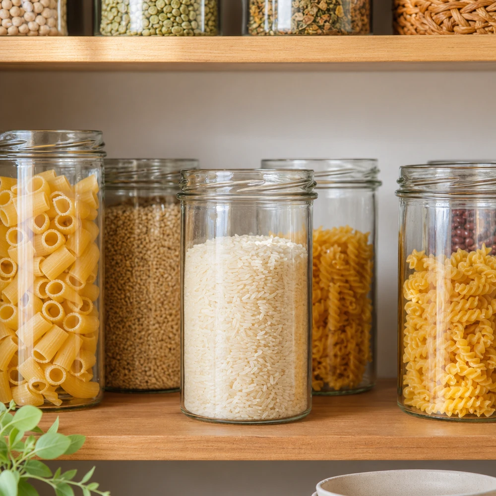 Tumbler o objemu 435 ml bez víčka (TO82) UNiTWIST UNiTWIST Sturz435 Gläser 435ml TO82 zur organisierten Vorratshaltung von Pasta Reis und Getreide in Pantry