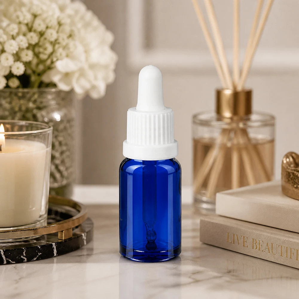 10ml pipetovací láhev bílá s uzávěrem proti neoprávněné manipulaci BlueLine UT18/10