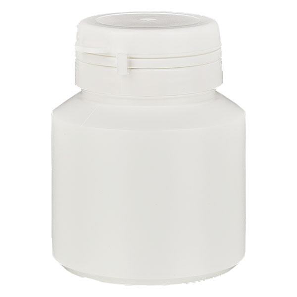 Krabička na kapsle 30 ml bílá s uzávěrem Jaycap s ochranou proti manipulaci bílá Krabička na kapsle 30 ml bílá s uzávěrem Jaycap s ochranou proti manipulaci bílá