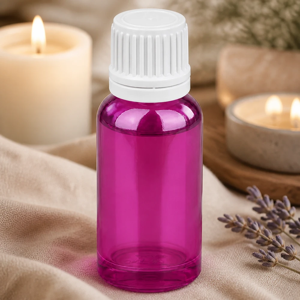 20ml lahvička s kapátkem 0,7mm bílé Originality šroubovací uzávěr PurpleLine UT18/20 Handliche 20ml Tropfflasche in elegantem Lila-Design mit praktischem weissem Dosierverschluss