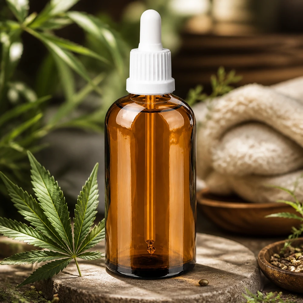 100ml pipetovací láhev bílá s pojistným uzávěrem BrownLine UT18/100 Kompakte 100ml Dosierflasche aus UV-schützendem Braunglas ideal für Reise und unterwegs