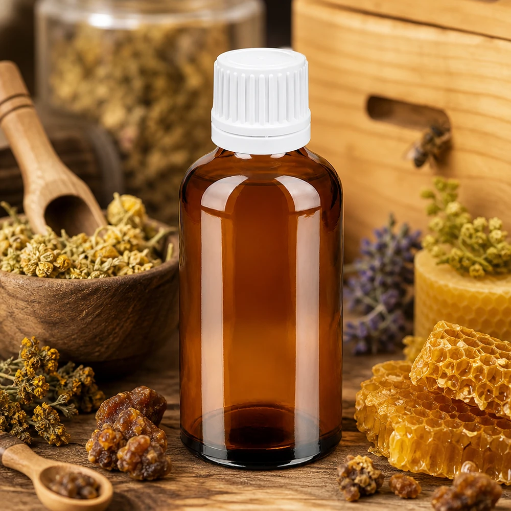 Medizinische 50ml Tropfflasche BrownLine UT18 mit präzisem Dosierungssystem für Tinkturen