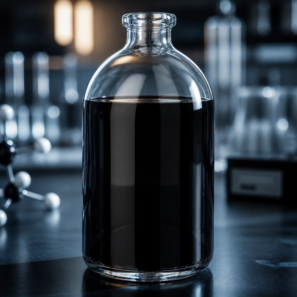 Injekční láhev z čirého skla 100ml Injektionsflasche Klarglas 100ml mit gewölbtem Boden und kurzem Flaschenhals