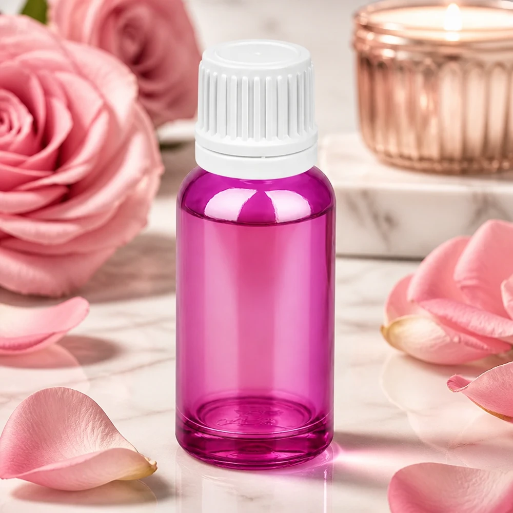 Professionelle Tropfflasche 20ml OV UT18/20 mit weißem Verschluss für genaue Portionierung