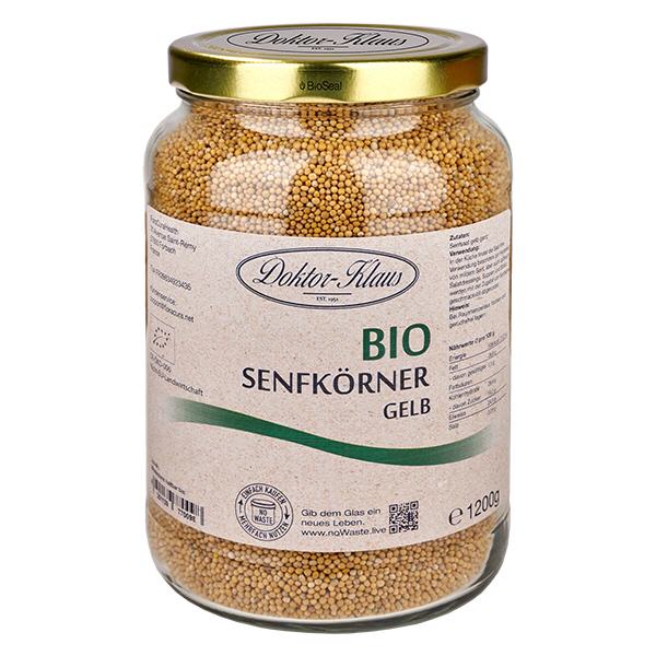 Hořčičná semínka žlutá BIO 1200g Doktor-Klaus noWaste Hořčičná semínka žlutá BIO 1200g Doktor-Klaus noWaste