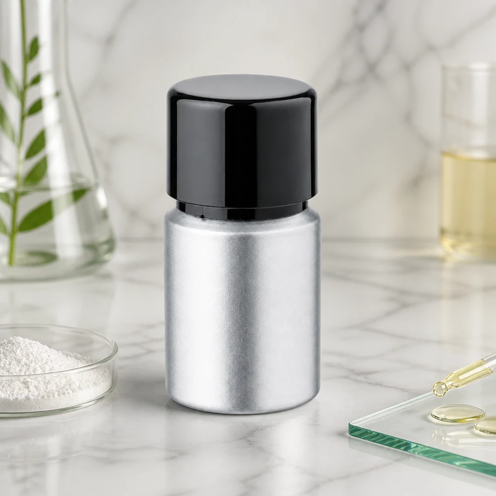 10ml mořená hliníková lahvička se šroubovacím uzávěrem Praktische 10ml Metallflasche mit gebeizter Finish - optimaler Schutz vor Licht und Oxidation